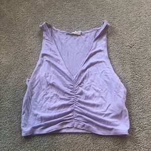 Purple cropped tank top (Never worn)